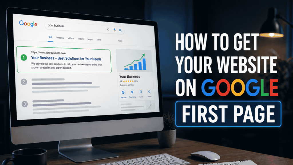 how to get your website on google first page
