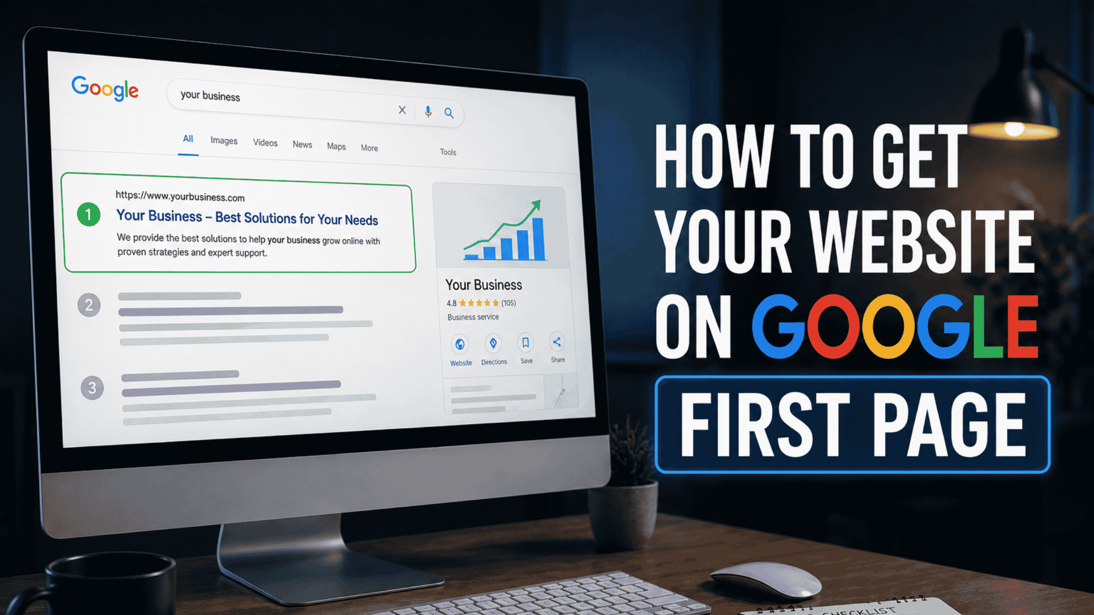 how to get your website on google first page